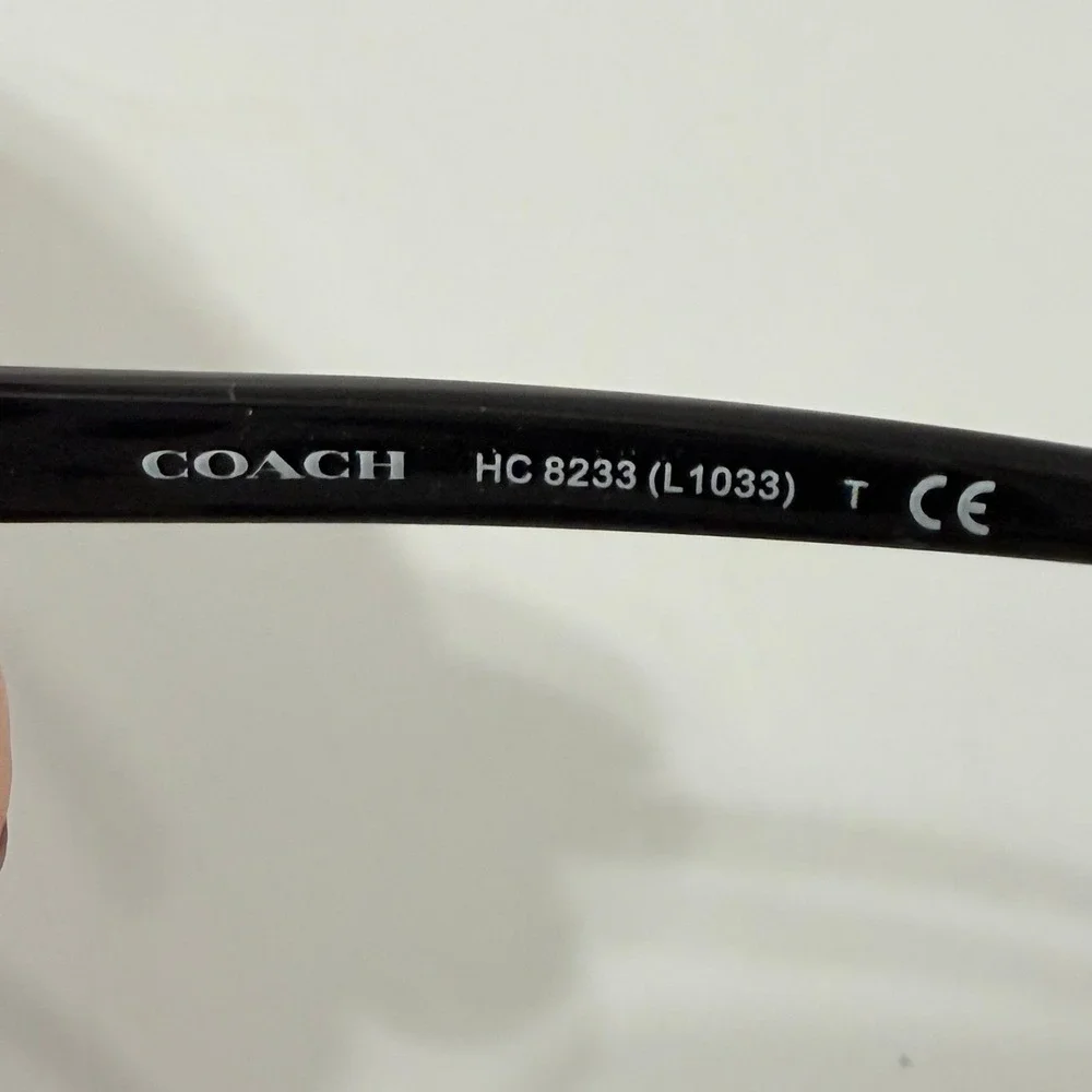 Coach HC8233 Black Silver Tea Rose Floral Sunglasses L1033 500287 59-17-135